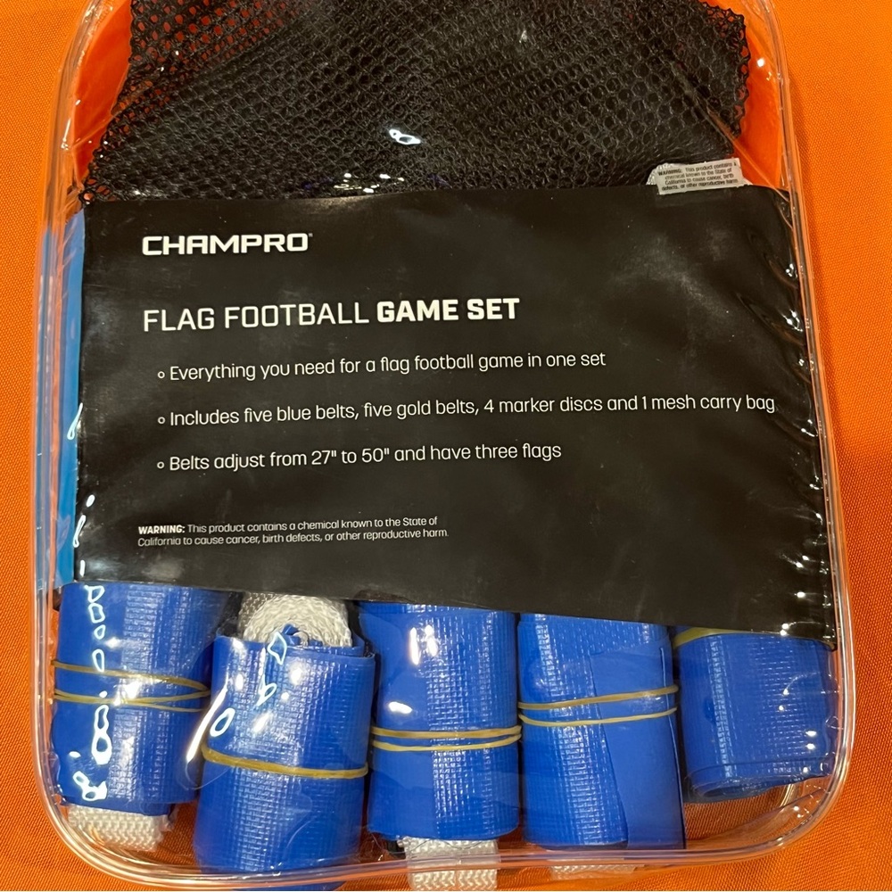 6/$25 Flag Football Game Set - Orange and Blue - Picture 3 of 8